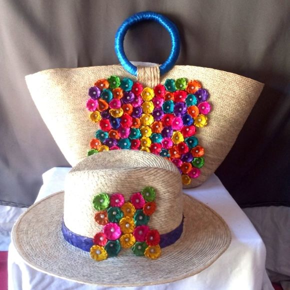 Other - #New Mexican set hat and bag hadmade